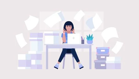 Information overload concept 스톡 일러스트