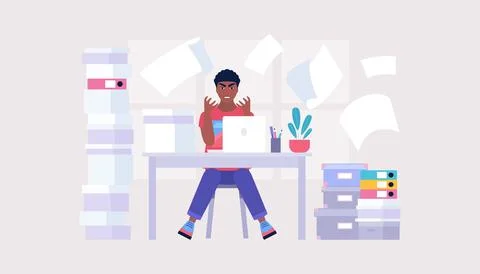 Information overload concept 스톡 일러스트