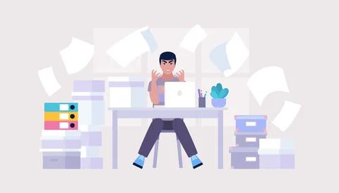 Information overload concept Stock Illustration