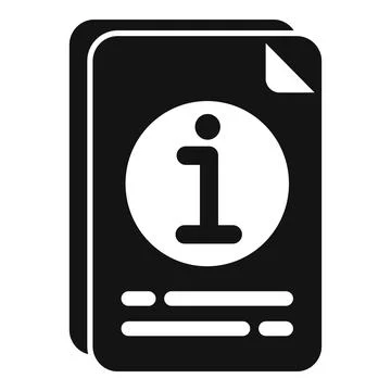 Information paper icon simple vector. Business manual Stockillustratie
