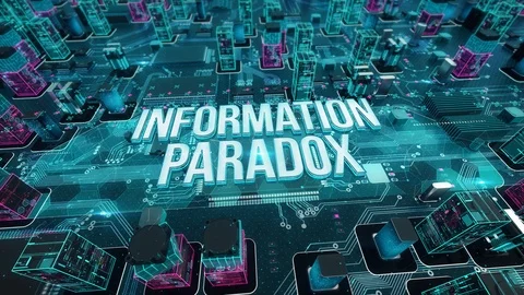 Information paradox with digital technology concept Vidéo 104065357