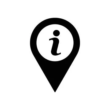 Information pin icon vector, help symbol. Simple, flat design for web or mobi Stock Illustration