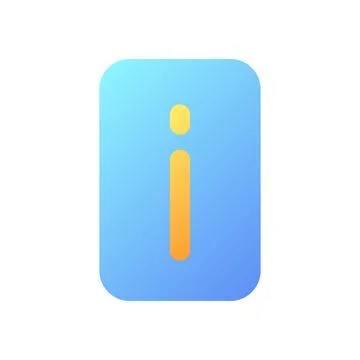 Information pixel perfect flat gradient color ui icon Illustrazione stock