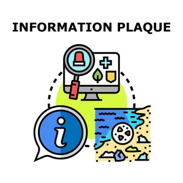 Information plaque concept vector icon design Stock Illustration