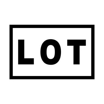 Information plate with the LOT icon. Vector icon on white background. Icon fo 스톡 일러스트