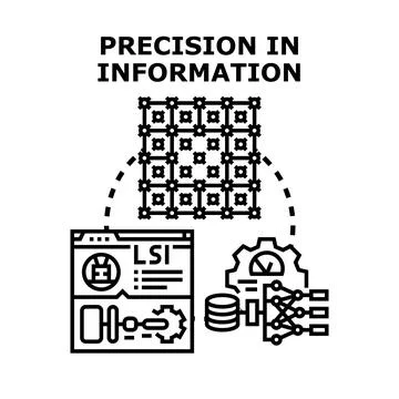 Information precision and data analysis processing concept Illustrazione stock