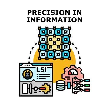 Information precision and data analysis processing concept Stock Illustration