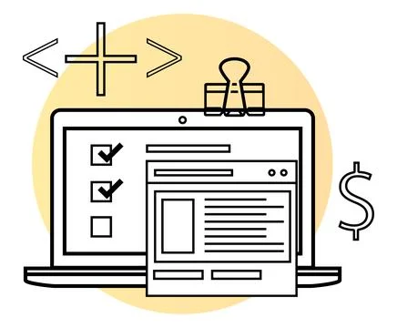 Information Process - Icon Illustration Stock Illustration