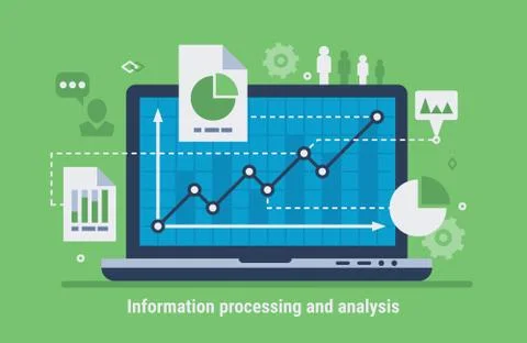 Information processing and analysis Stock Illustration