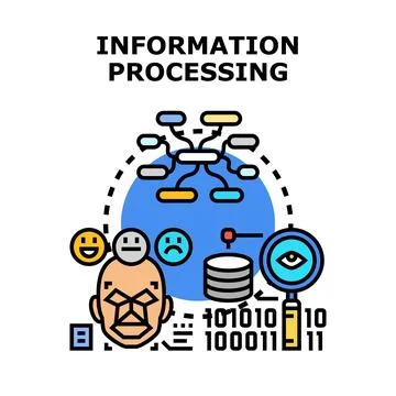 Information processing and data analysis concept 스톡 일러스트