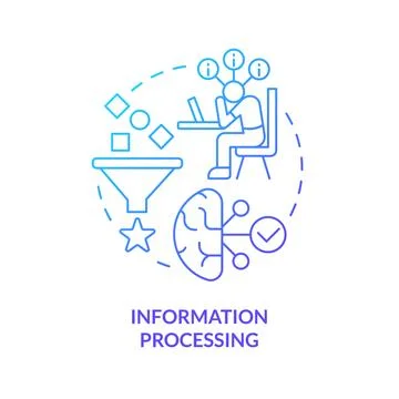 Information processing blue gradient concept icon イラスト素材