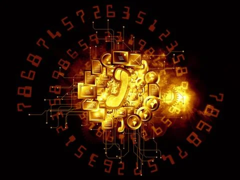 Information processing cloud Illustrazione stock