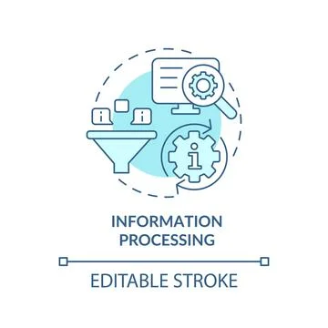 Information processing turquoise concept icon イラスト素材