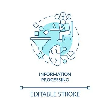 Information processing turquoise concept icon イラスト素材