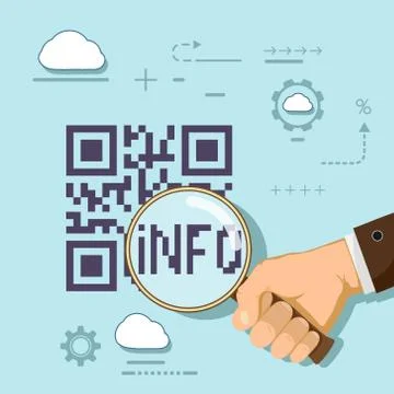 Information in qr code. Stock Illustration
