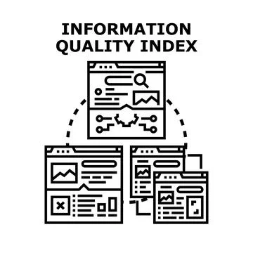 Information quality index measuring data assessment criteria Stock Illustration
