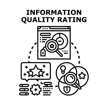 Information quality rating and data analysis concept Stock Illustration