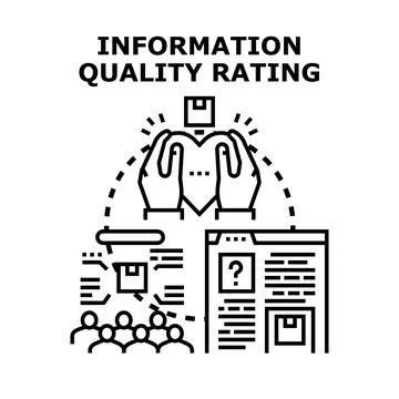 Information quality rating representing data assessment process Stock Illustration