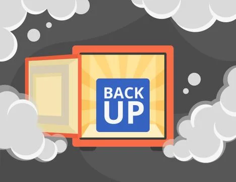 Information recovery and data backup Illustrazione stock