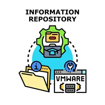 Information repository concept for data management system Stock Illustration