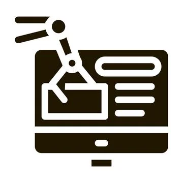 Information retrieval icon Vector Glyph Illustration イラスト素材