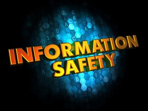Information Safety Concept on Digital Background. Stock Illustration
