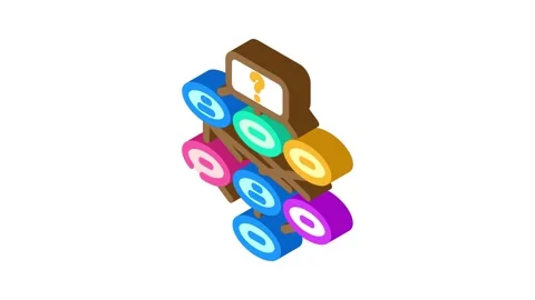 Information scent ux ui design isometric icon animation Stock Footage 327287740