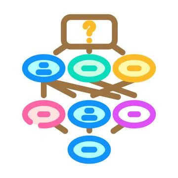 Information scent ux ui design color icon vector illustration Stock Illustration