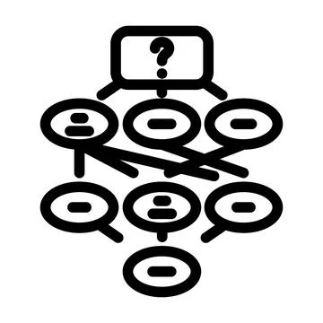 Information scent ux ui design line icon vector illustration Stock Illustration