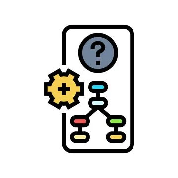 Information scent ux ui design color icon vector illustration Illustrazione stock