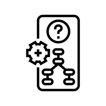 Information scent ux ui design line icon vector illustration Illustrazione stock