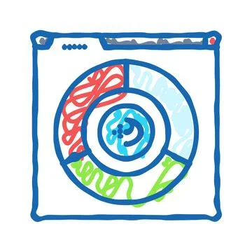 Information scent ux ui design icon doodle illustration Stock Illustration