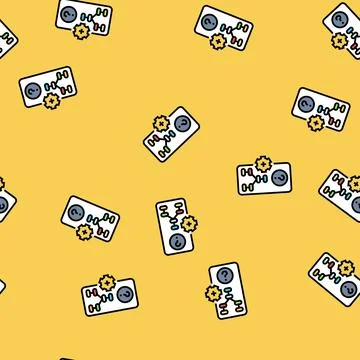 Information scent ux ui design vector seamless pattern Stock Illustration