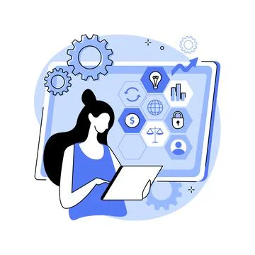 Information science abstract concept vector illustration. Stock Illustration