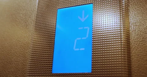 Information screen in the elevator. Stock Footage 146181740