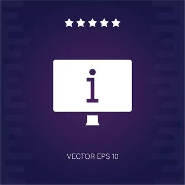 Information screen vector icon Stock Illustration