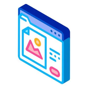 Information sealed folder isometric icon vector illustration Stock Illustration