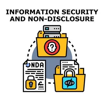Information security and non disclosure concept vector Stock Illustration
