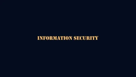 Information Security animated text Video stock 71071398