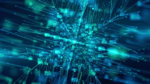 Information Security Cloud Computing Big Data network, Tech Background Stock Footage 313962186