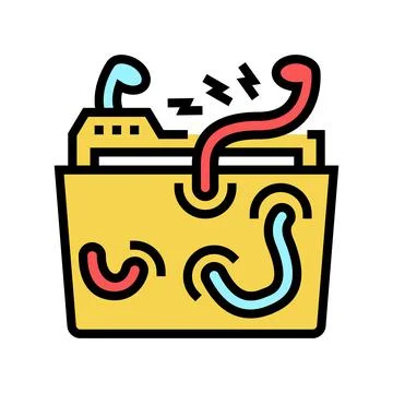 Information security color icon vector illustration 库存插图