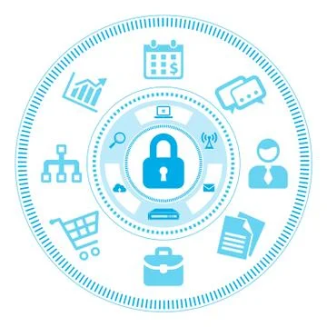 Information Security Concept Stock Illustration