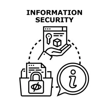 Information security data protection concept vector illustration Illustrazione stock