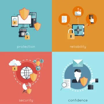 Information Security Flat Stockillustratie