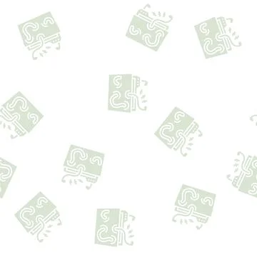 Information security glyph seamless pattern Stock Illustration