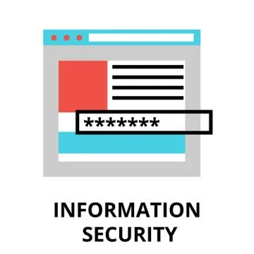 Information security icon, for graphic and web design Illustrazione stock