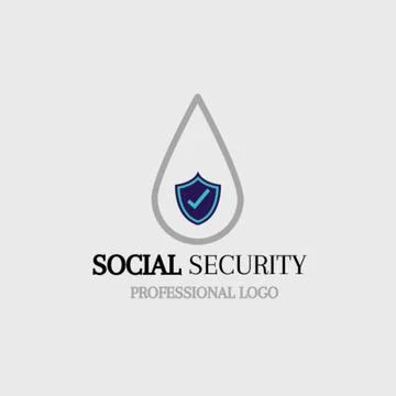Information security logo design. 스톡 일러스트
