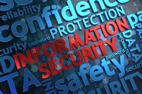 Information Security.  Wordcloud Concept. 스톡 일러스트