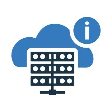 Information, server icon. Simple editable vector design isolated on a white.. Stock Illustration