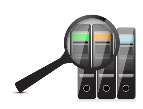 Information on the server. illustration design over white Illustrazione stock